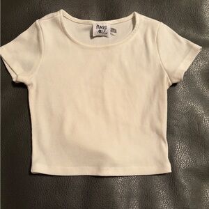 Princess Polly Classic Crop Tee in white - Sz 2/XS